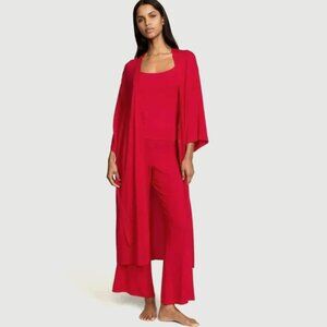 Victoria's Secret Modal Soft 3-Piece Set in lipstick red